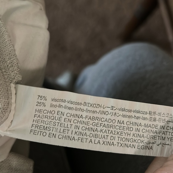 Zara Kids Tailoring Pants Oat Cream Color -Viscose / Linen Pants - Picture 12 of 13